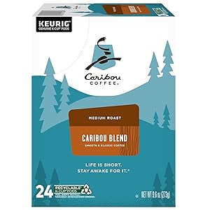 Caribou Coffee Caribou Blend, Single Serve Coffee K-Cup Pod, Medium Roast, 48-Count For Brewers